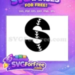 Free Stylized S Baseball Logo Free Black White Chicago White Sox Free SVG - Instant Download