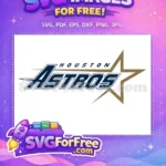 Free Houston Astros Logo Free Navy Blue Gold Star MLB Baseball Design Free SVG - Instant Download