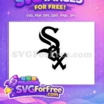 Free Classic Black White Logo Free MLB Baseball Team Chicago White Sox Free SVG - Instant Download