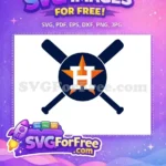 Free Navy Orange Free Bats Houston Astros Free SVG - Instant Download