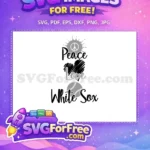 Free Peace Symbol Free Love Baseball Chicago White Sox Free SVG - Instant Download