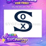 Free Navy Blue Stylized S Free Bold OX Lettering Chicago White Sox Free SVG - Instant Download
