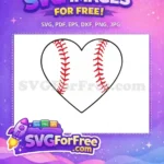 Free Baseball Free Stitch Heart Chicago White Sox Free SVG - Instant Download