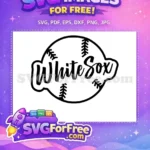 Free Baseball Logo Free Monochrome Design Chicago White Sox Free SVG - Instant Download