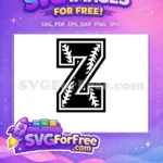 Free Bold Z Monogram Free White Leaf Patterns Chicago White Sox Free SVG - Instant Download