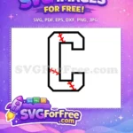 Free White C Free Stitches Chicago White Sox Free SVG - Instant Download