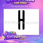Free Bold Black Letter H Free Team Logo Font Chicago White Sox Free SVG - Instant Download