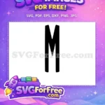 Free Black Letter M Free Bold Graphic Chicago White Sox Free SVG - Instant Download