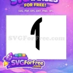 Free Black Number 1 Free Cursive Font Chicago White Sox Free SVG - Instant Download