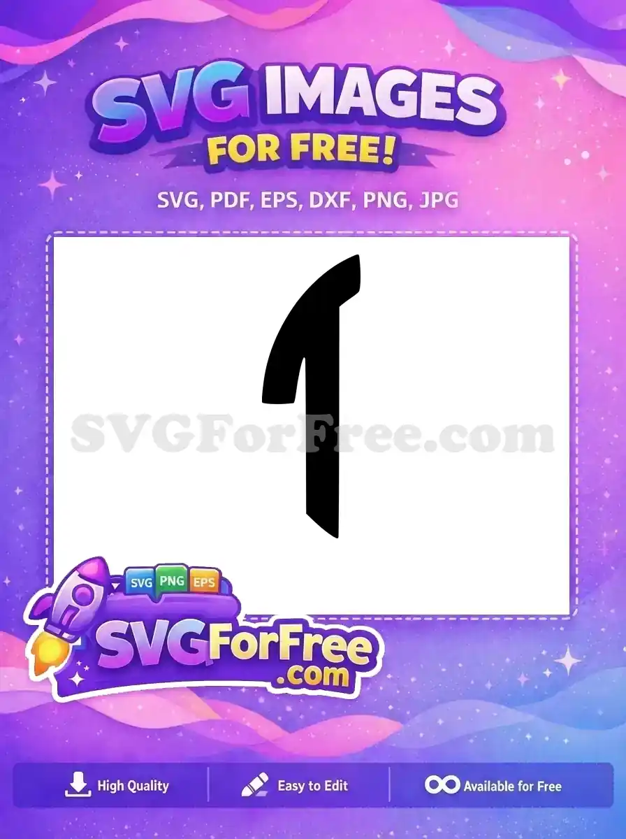 A bold, free stylized number one SVG design in black, perfect for modern digital and craft projects. Download this free vector now!