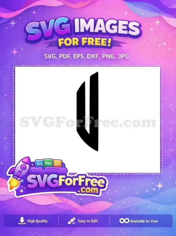 Free Modern Numeral ‘1’ SVG Design – Bold & Versatile This free abstract numeral '1' design is a bold, modern SVG graphic, perfect for diverse creative projects. Download this free vector now!
