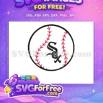 Free Chicago White Sox Free Red Laces Baseball Logo Free SVG - Instant Download