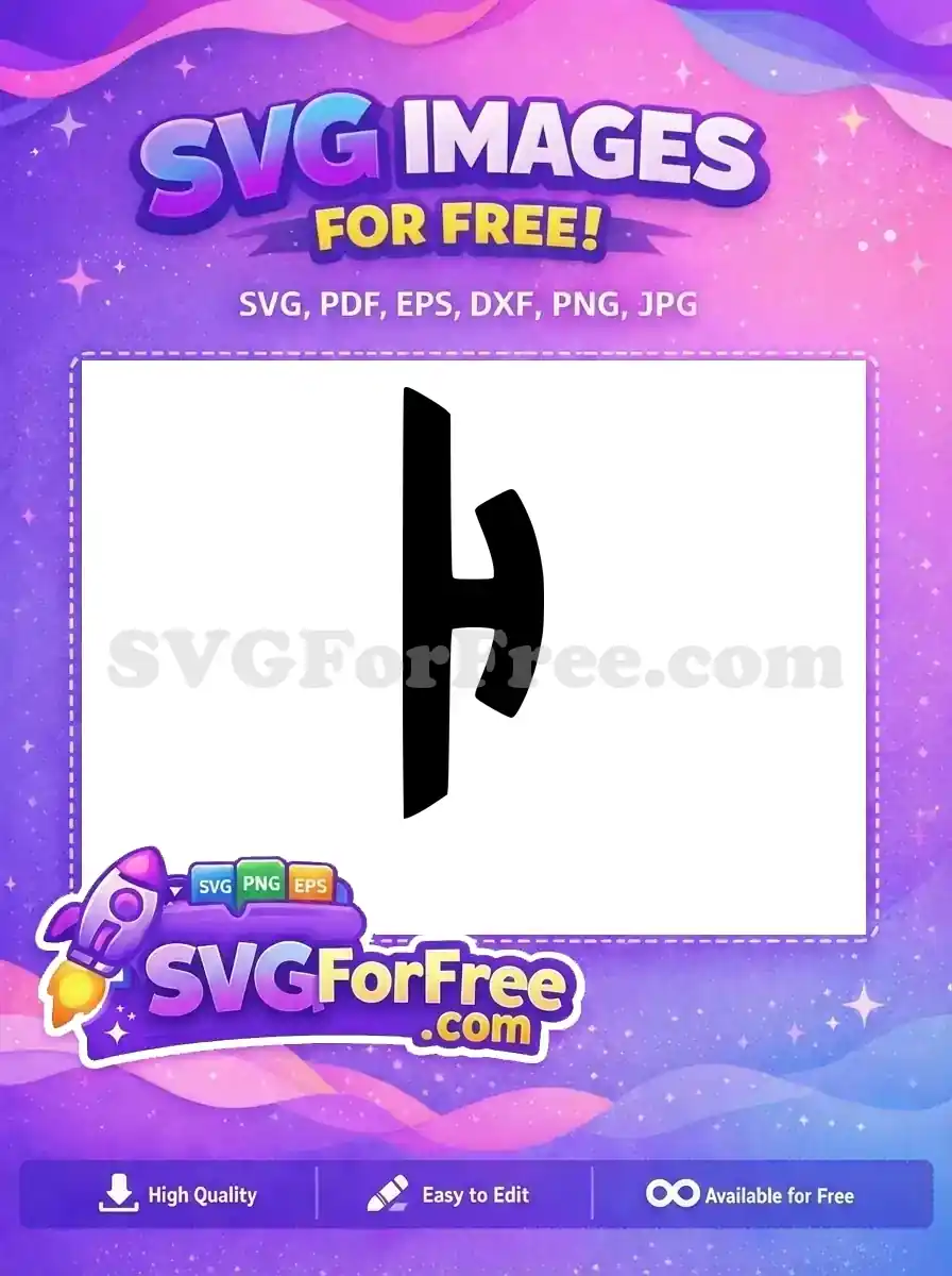A striking black abstract free design, resembling a stylized capital 'H' or a unique symbol, ideal for various projects.