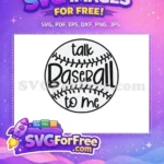 Free Talk Baseball To Me Quote Free Laces Design Chicago White Sox Free SVG - Instant Download