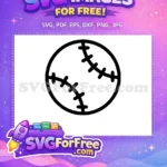 Free Baseball Outline Free Classic Black Stitches Chicago White Sox Free SVG - Instant Download