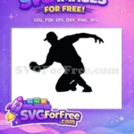 Free Baseball Player Silhouette Kneeling Free Glove And Cap Chicago White Sox Free SVG - Instant Download