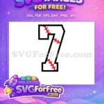 Free Seven Baseball Free Red Stitches Chicago White Sox Free SVG - Instant Download