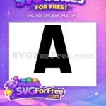 Free Bold Black Letter A Free Classic Baseball Chicago White Sox Free SVG - Instant Download