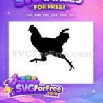 Free Running Chicken Free Dynamic Silhouette Farm Animal Free SVG - Instant Download