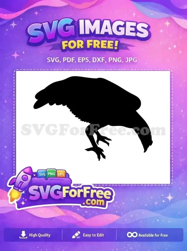 A striking free turkey or chicken silhouette, captured mid-peck, perfect for your crafting projects. Free download.