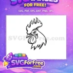 Free Angry Fiery Free Rooster Silhouette Farm Design Free SVG - Instant Download