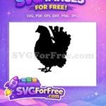Free Fluffy Feathered Hen Free Detailed Tail Feathers Farm Animal Design Free SVG - Instant Download