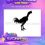 Free Black Chicken Silhouette Free Rooster Profile Farm Animal Free SVG - Instant Download