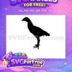 Free Black Chicken Silhouette Free Farm Animal Design Poultry Free SVG - Instant Download