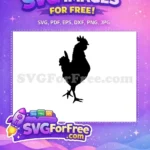 Free Detailed Rooster Free Farm Animal Silhouette Free SVG - Instant Download