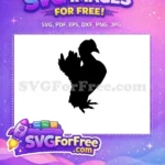 Free Standing Black Chicken Free Detailed Feathered Silhouette Farmhouse Design Free SVG - Instant Download