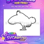Free Spreading Wings Free Bold Outline Chicken Silhouette Free SVG - Instant Download