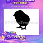Free Cute Baby Chick Free Black Outline Farmhouse Decor Free SVG - Instant Download