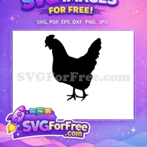 Free Chicken Silhouette SVG Design – Farm Animal Art A free chicken silhouette design, crisp and clean, ideal for various crafting projects. Download this free vector now!