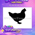 Free Black Chicken Free Farm Outline Farm Life Free SVG - Instant Download