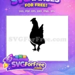 Free Black Chicken Free Farm Hen Rustic Design Free SVG - Instant Download