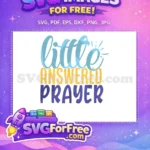 Free Blue Little Free Colorful Prayer Christian Quotes Free SVG - Instant Download