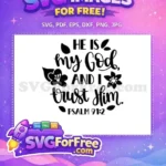 Free God Trust Free Scripture Floral Christian Free SVG - Instant Download