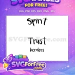 Free Spirit Trust Borders Free Christian Scripture Inspirational Quotes Free SVG - Instant Download