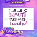 Free Purple Pink Free Faith Footprints Christian Quote Free SVG - Instant Download