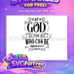Free Elegant Black Swirls Free Romans 8-31 Scripture Christian Free SVG - Instant Download