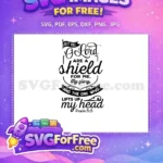 Free Elegant Calligraphy Free Psalm 3-3 Quote Christian Free SVG - Instant Download