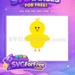 Free Cute Yellow Chick Free Orange Beak Christian Easter Free SVG - Instant Download
