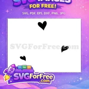 A free design featuring three simple, hand-drawn black hearts, ideal for adding a sweet touch to any project. Download this free SVG!
