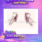 Free Stigmata Hands Free Open Palms Christian Jesus Free SVG - Instant Download