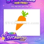 Free Split Orange Carrot Free Customizable Name Frame Easter Free SVG - Instant Download