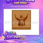 Free Jesus Arms Raised Free Halo And Robes Christian Free SVG - Instant Download