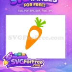 Free Orange Carrot Graphic Free Green Leaves Christian Easter Design Free SVG - Instant Download