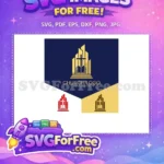 Free Golden Cross on Bible Free Modern Church Christian Free SVG - Instant Download