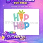 Free Vibrant Polka Dot Stripes Free Easter Carrot Egg Christian Free SVG - Instant Download