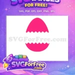 Free Cracked Pink Eggshell Free He Is Risen Christian Free SVG - Instant Download
